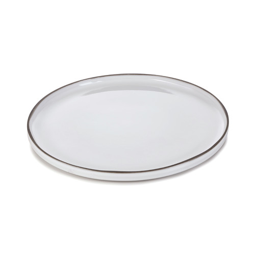 Assiette plate 30cm Caract&egrave;re blanc cumulus